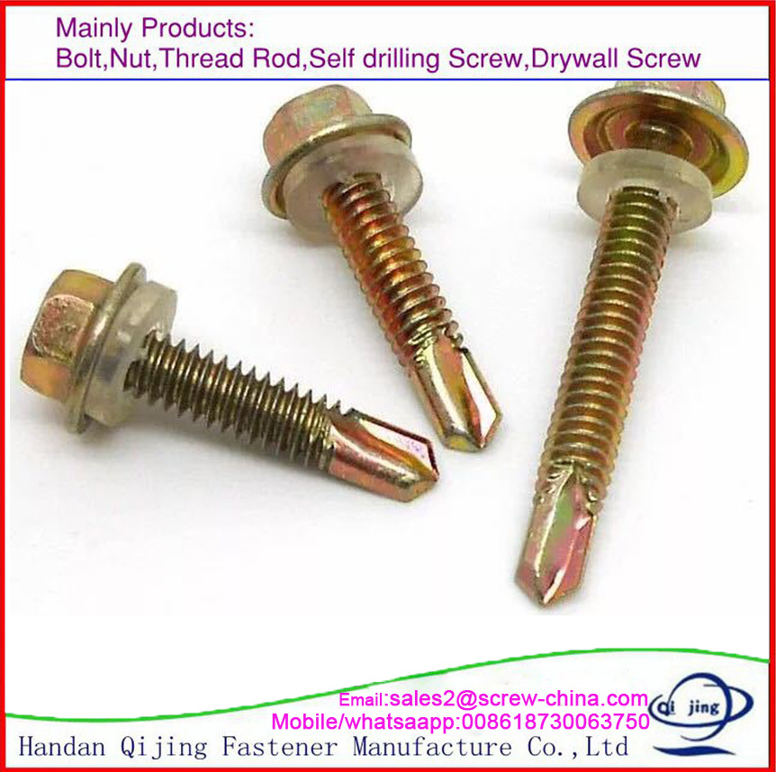 Zinc Plated Hex Head Self Drilling Screw