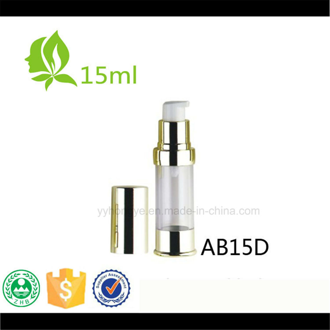 15ml Golden Airless Pump Bottle Aluminium Cosmetic Airless Bottle