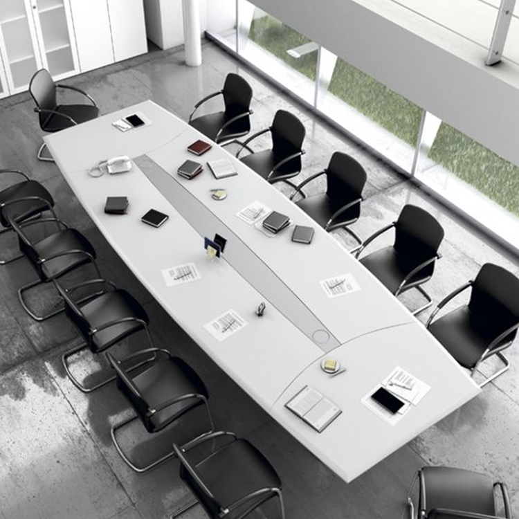 Contemporary Circular Commericail Computer Conference Table in 6 8 10 12 14 Foot