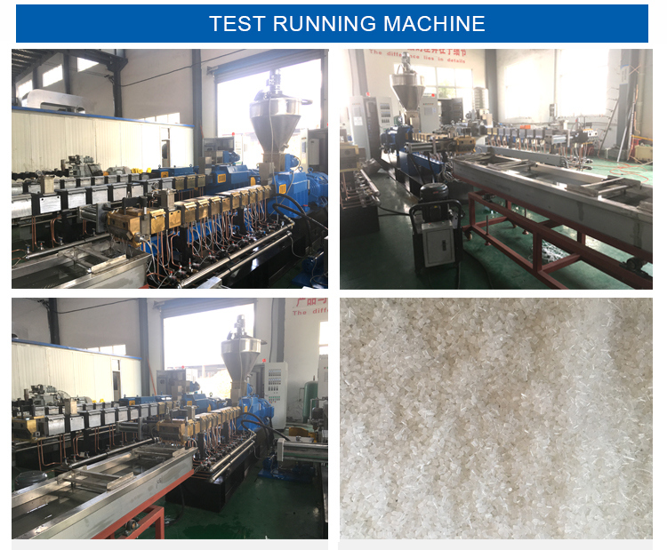PE+80% CaCO3 Tse-75b Twin Screw Extruder for Filling Nature-Changing