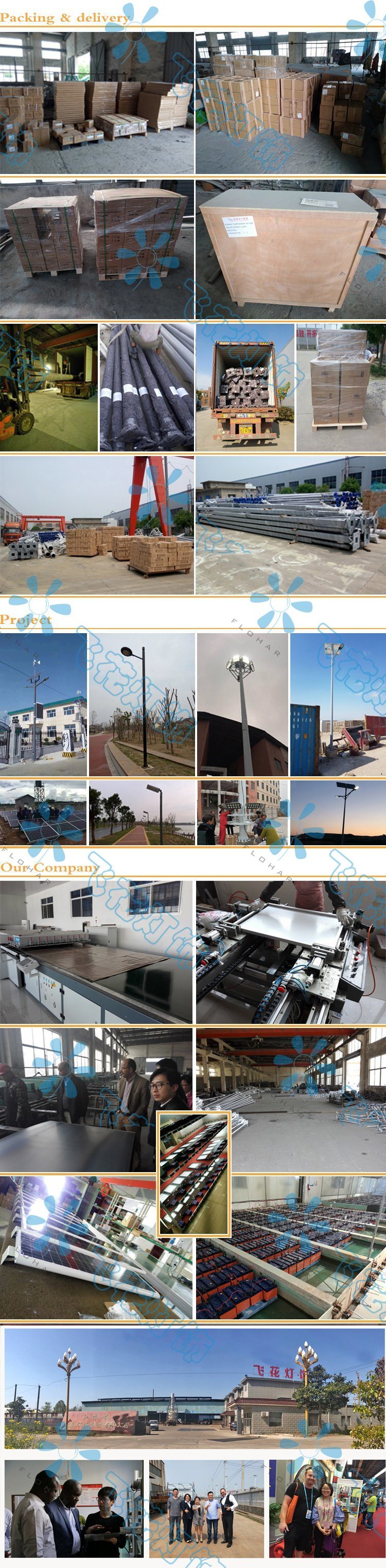 Steel Polyester Tubular Conical Octagonal Solar Road LED Street Light Price Lighting Pole