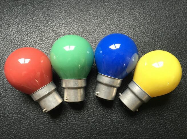 Hot Sale Colorful PC Cover 1W G45 E27 B22 SMD LED Night Bulb LED Lamp Light with Ce RoHS
