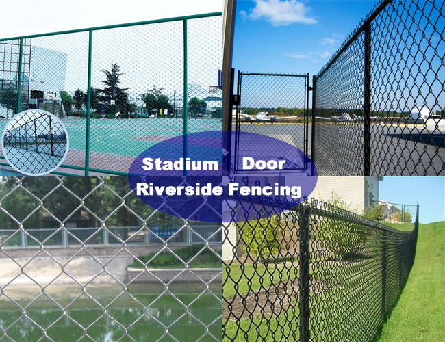 Security PVC Coated Galvanized Chain Link Mesh Fence Supplies