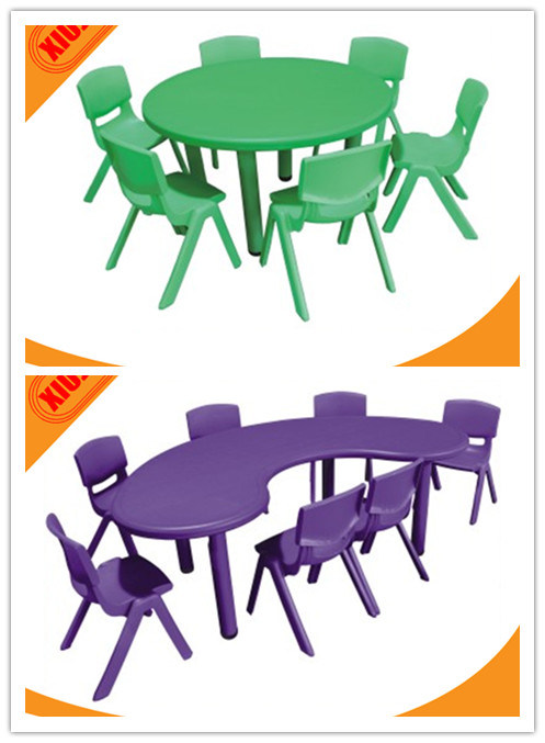 Indoor Various Shapes Plastic School Table and Chair for Sale