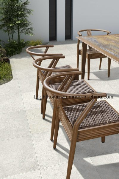 Simple Design Resin Wicker Wood Powder-Coated Outdoor Furniture