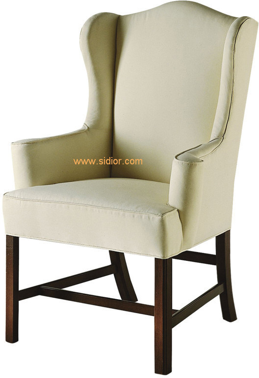 (CL-1105) Antique Hotel Restaurant Furniture Wooden Dining Chair with Arm