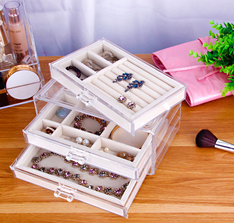 Flannelette Box for Fashion Jewelry Acrylic Display