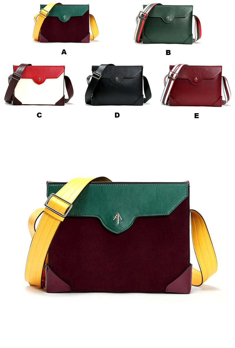 Hot Selling Good Quality Contrast Colors Hand Bag Bolso Genuine Leather Leisure Bag for Ladies