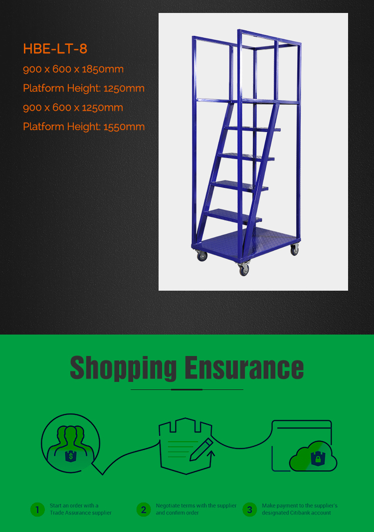 Supermarket Platform Step Ladder Truck Ladder Cart