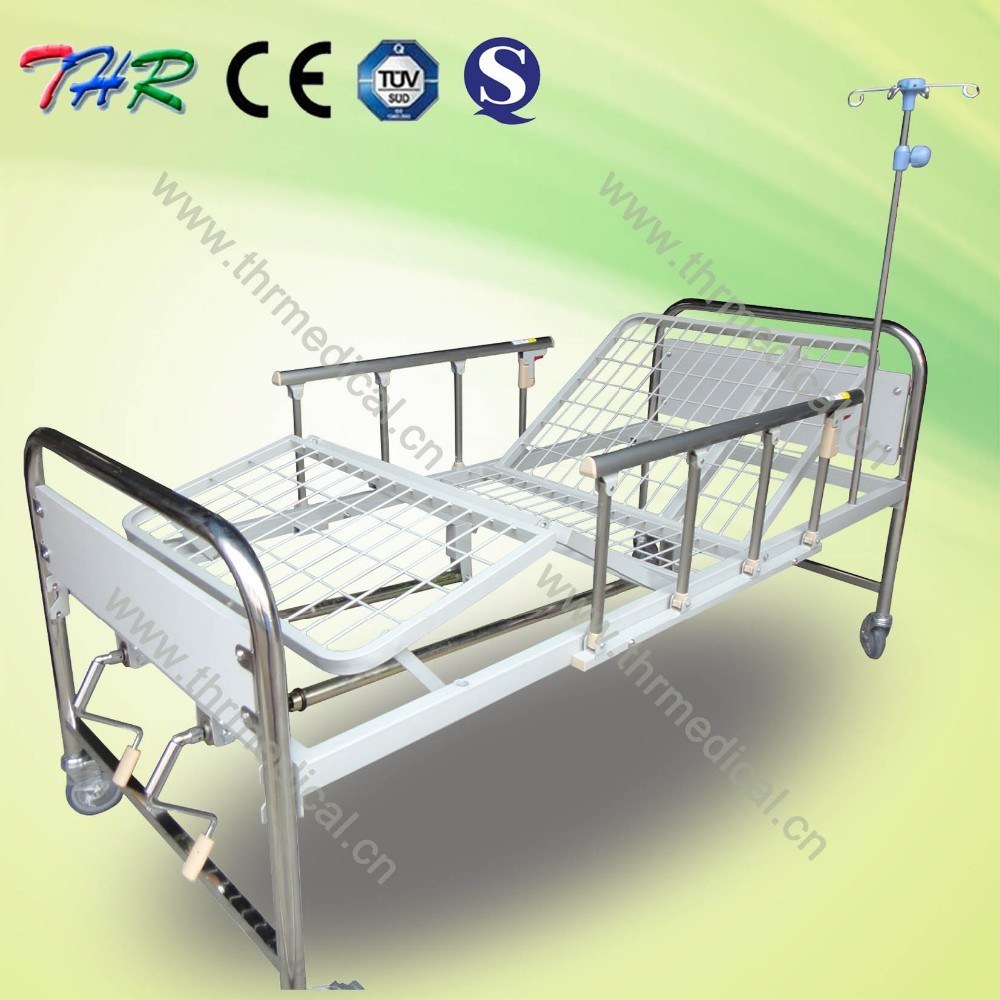 2-Crank Stainless Steel Manual Hospital Patient Bed