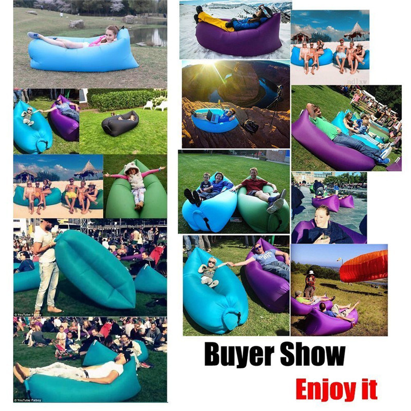 One Open Nylon with PVC or PU Coating Inflatable Air Bag Sleeping Bed
