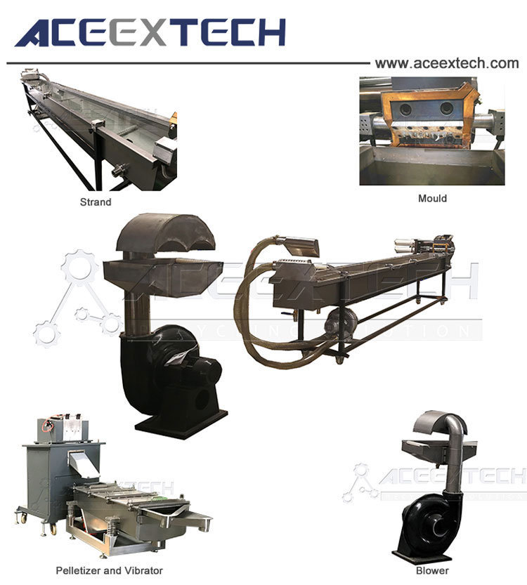 Plastic Recycling Pet Pelletizer Extrusion Pelletizing Machine