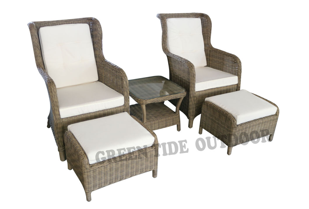 Outdoor Garden Furniture Conversation Bistro Adjustable Sofa Set with Coffee Table