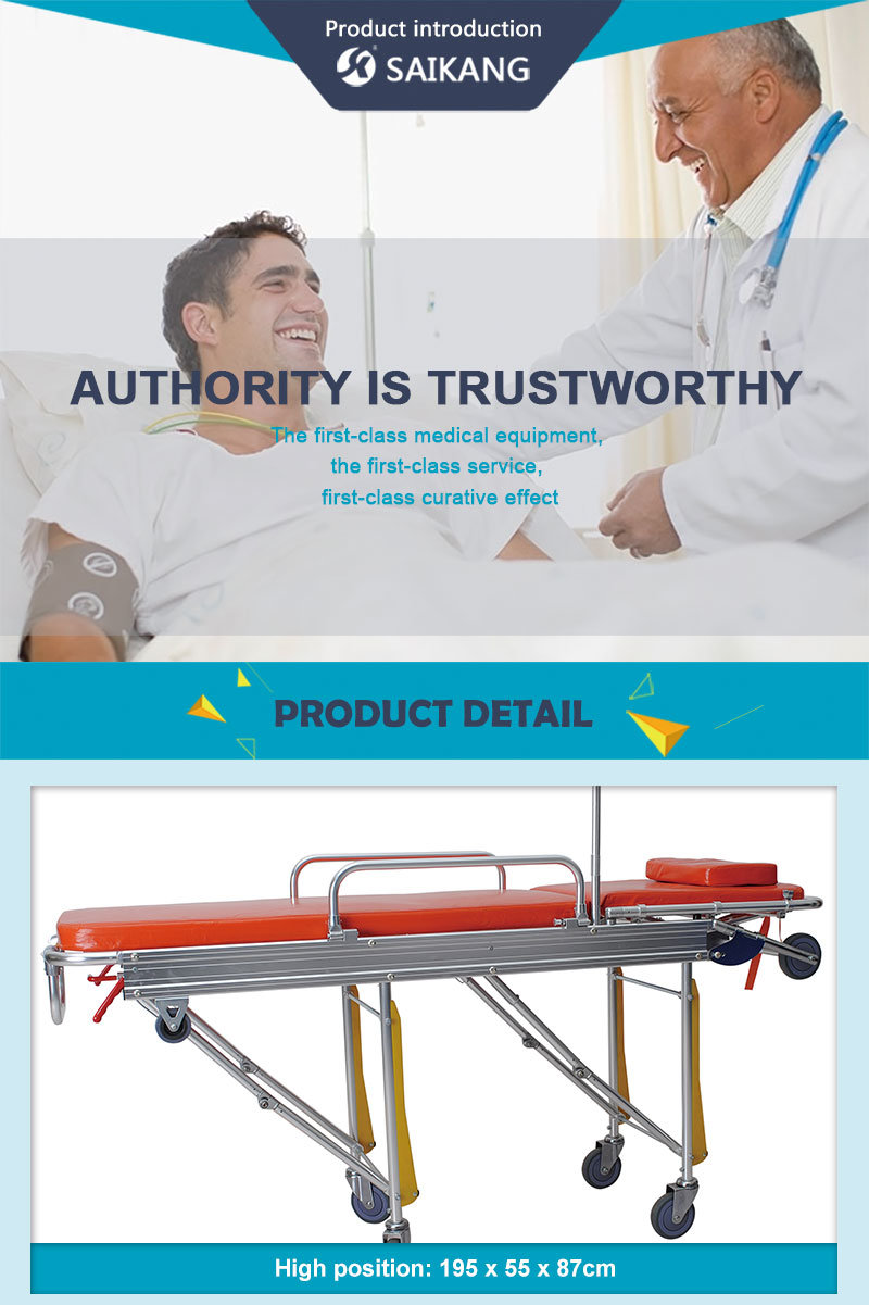 China Manufacturer Beautiful Ambulance Stretcher Trolley