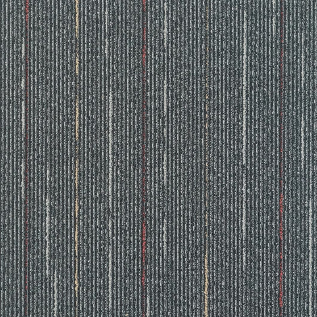Colorful Fire-Proof Strip Eelegance Graphic Nylon Office Carpet Tile