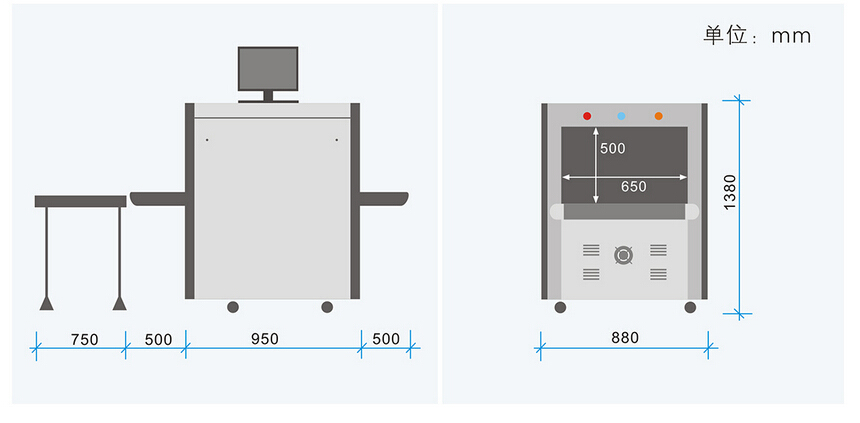 Security X-ray Baggage Luggage Scanner Machine