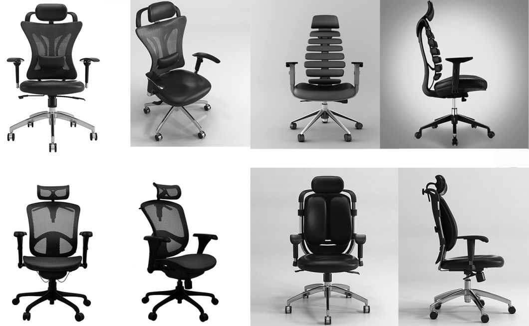 Office Furniture Ergonomic Computer Chair with PU Leather / Mesh Fabric