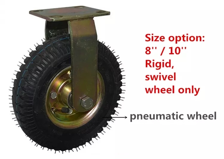 8 Inch Launching Wheels Small Wheel Swivel Caster with Pneumatic Tire