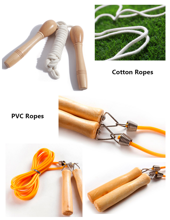 Polyester Jump Rope with Wooden Handles