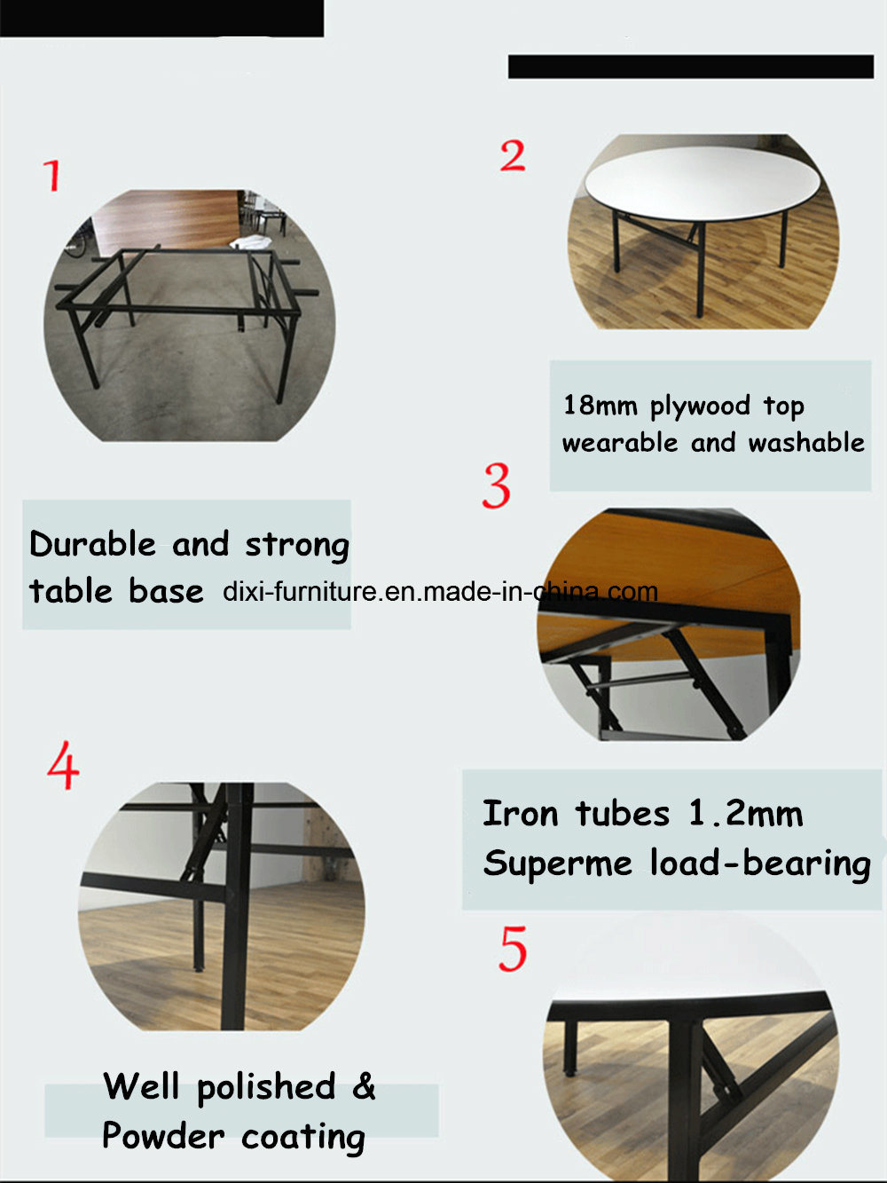 Restaurant Furniture Hotel Banquet Round Table Combination Banquet Table