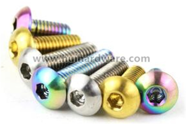 Anodized Titanium Torx Button Head Screws with Different Colors