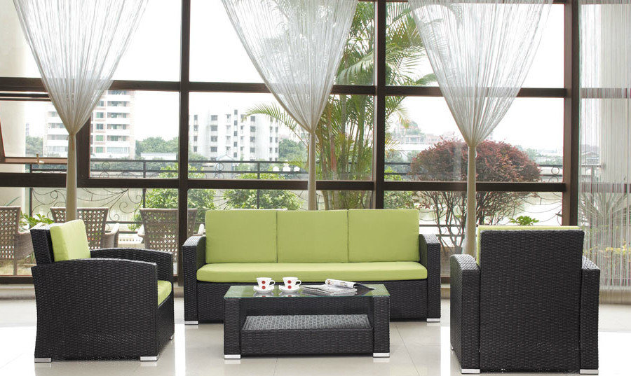 Aluminum Frame PE Rattan Outdoor Sofa Set Garden Furniture