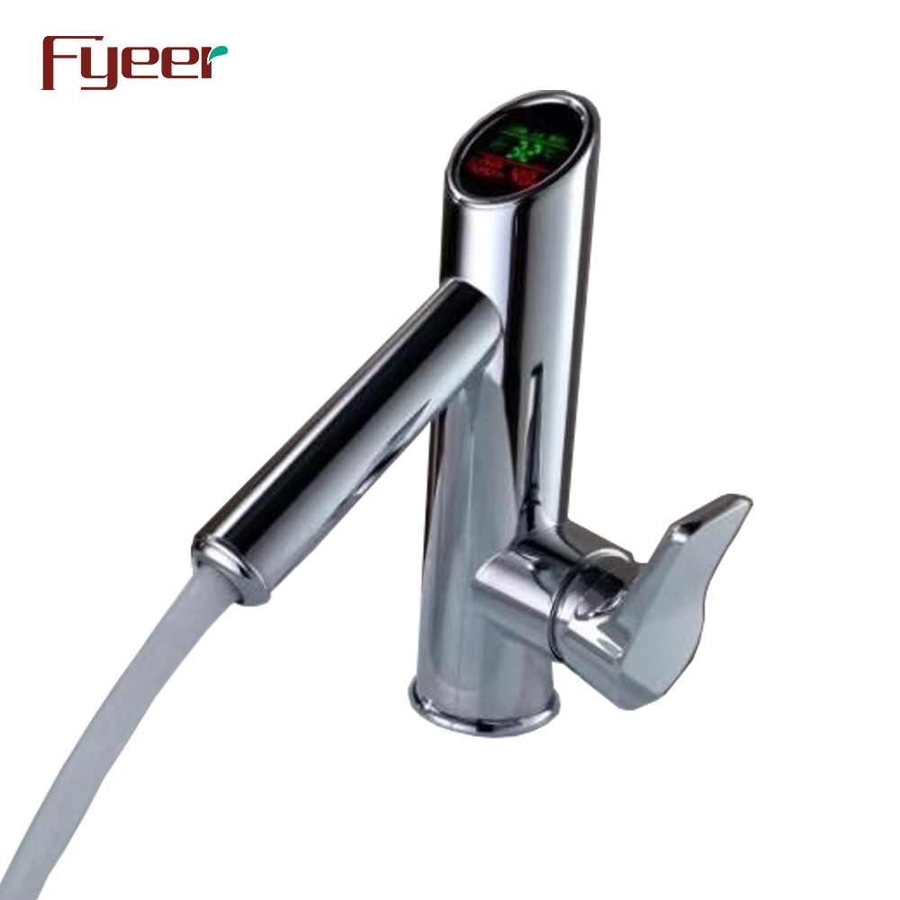 Fyeer Temperature Sensor LED Digital Basin Faucet