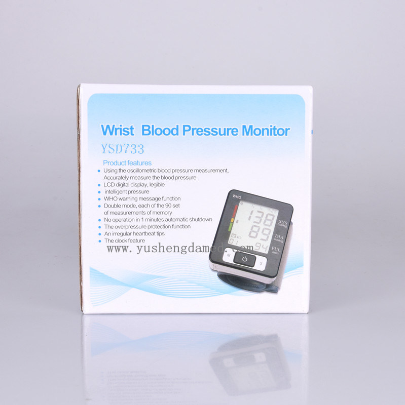 Ce Certificated Medical Equipment Wrist Type Blood Pressure Monitor Ysd733