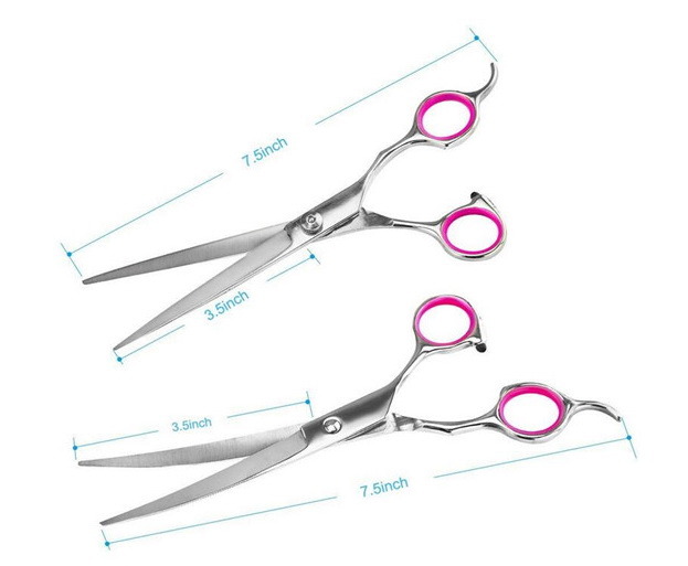 Pet Dog Curved Scissors Pet Nail Clipper Grooming Kit