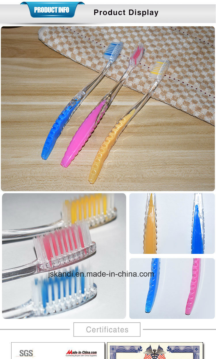 Double Transparent Adult Plastic Toothbrush Teeth Whitening