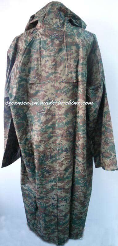 Waterproof Military Camouflage Long Raincoat