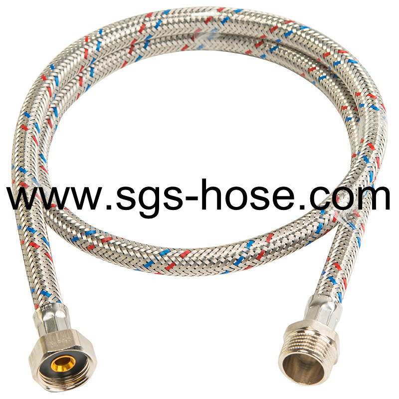 Steel Braided Hoses with End Fittings in Nickel-Plated Brass