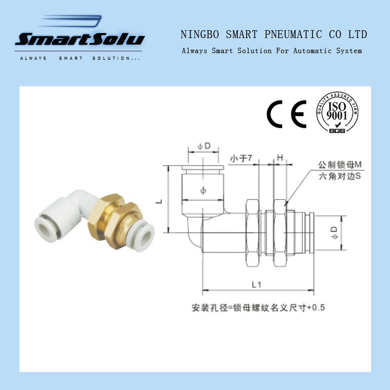 Kb2le Series High Quality Miniature Pneumatic Quick Coupling Fittings