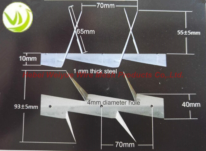 Stainless Steel 1.25m Galvanized Security Wall Spike for House
