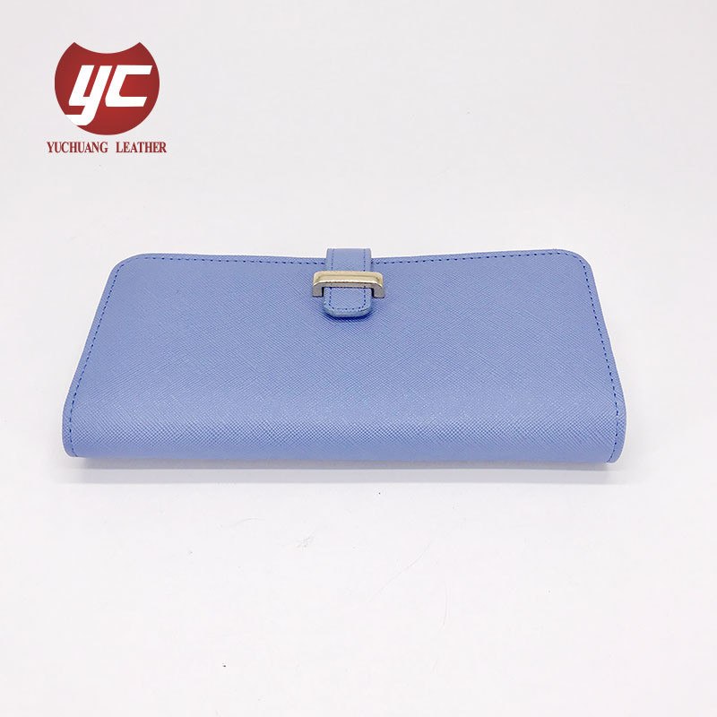 2018 Hot Sale Simple Style Women Wallet Saffiano Wallet Zip Wallet