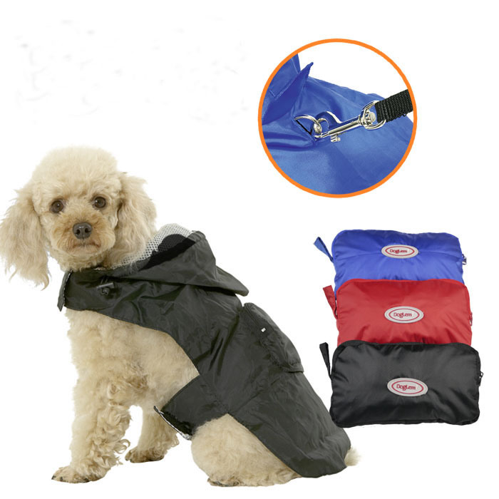 Adjustable Zippered Folding Travel Dog Raincoat