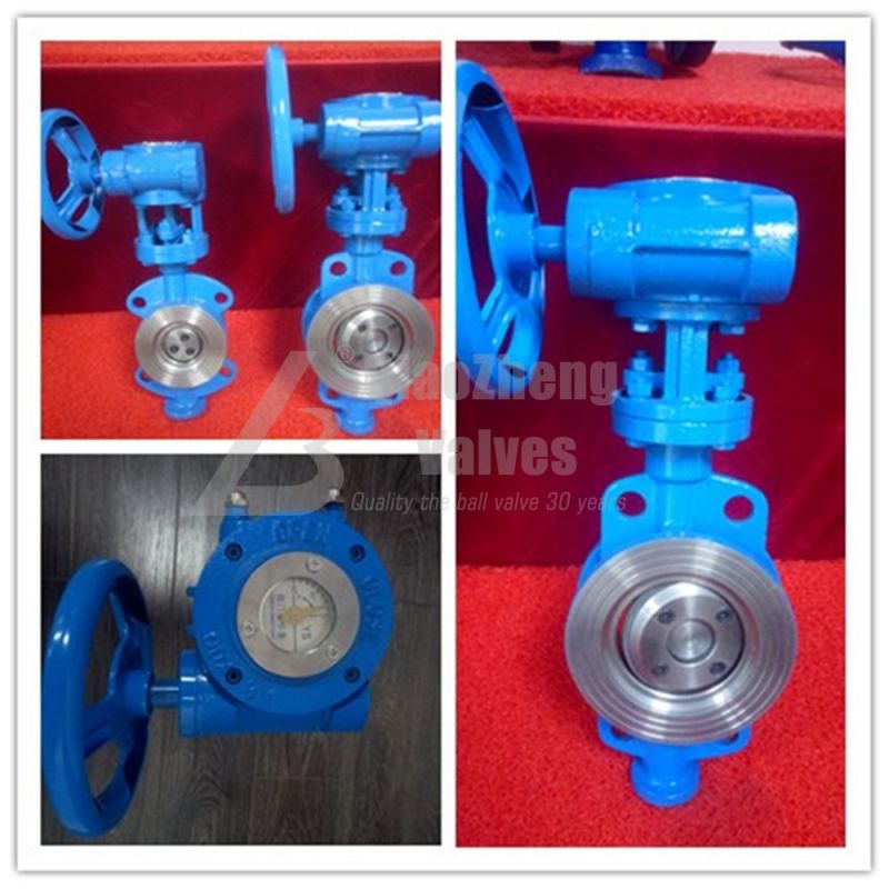 Pneumatic Wafer Metal Seal Seated Triple Offset Three-Eccentric Butterfly Valve D673hyf