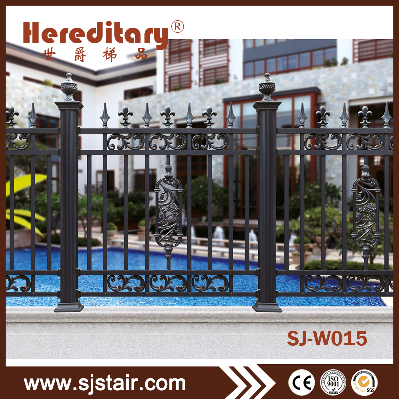 Exterior Decorative Swimming Pool Fence Panel Cast Aluminum Fence