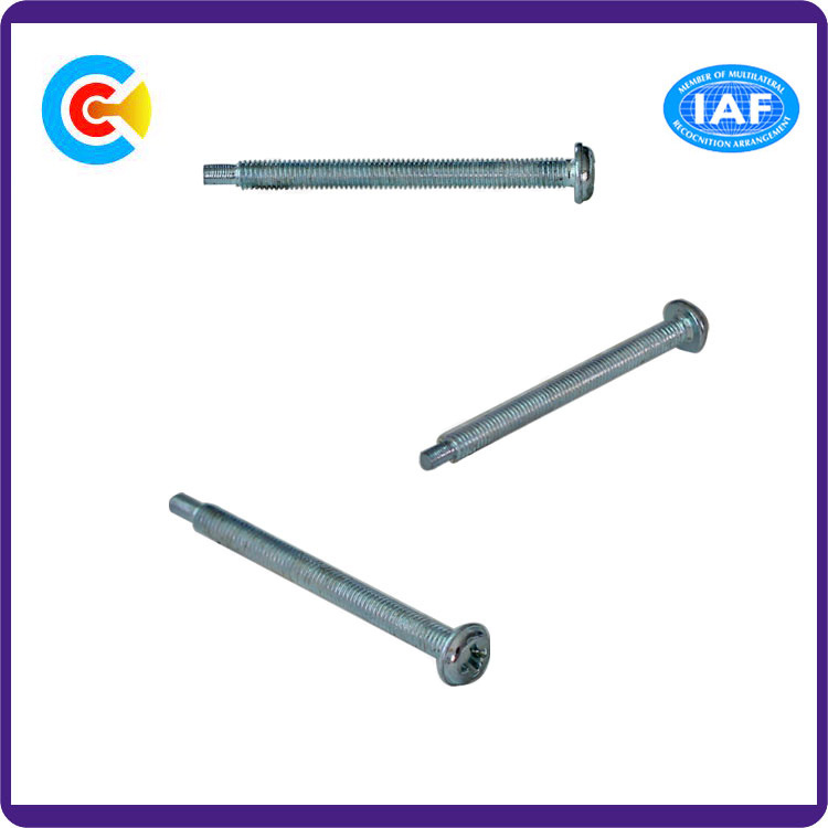 Carbon Steel 4.8/8.8/10.9 Customized Cross/Phillips Pan Head Screws with Pin