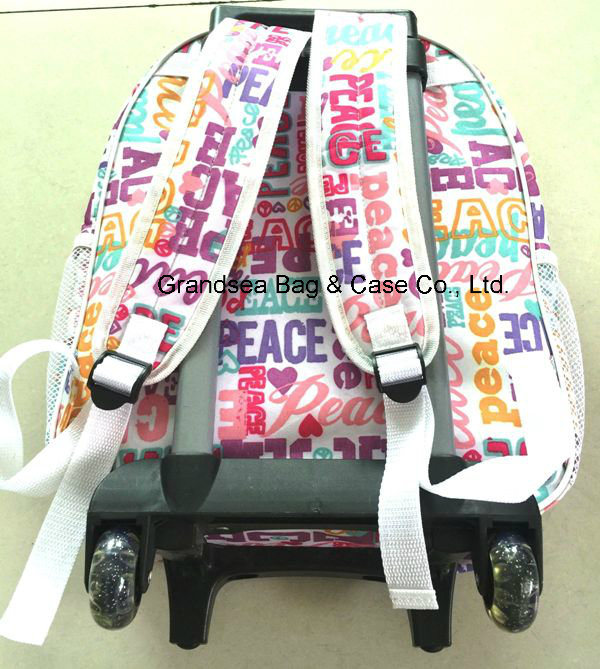 High Quality Drawbar Trolley and Backpack Multi Function Duffel Travel School Kid Bag (GB#10008)