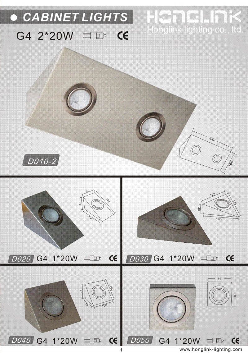 Surface Mounted Cabinet Triangle Adjustable 1W LED Light Cabinet