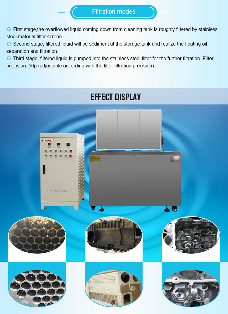 Filtration Andrecycling System Ultrasonic Cleaner for Carbon