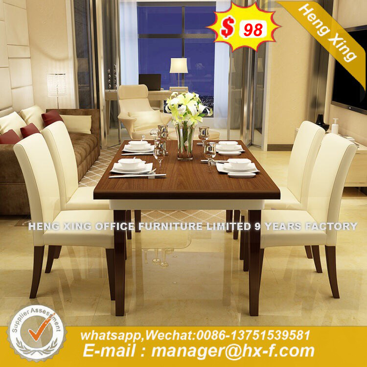 Quality Modern Glass Dining Room Furniture Wooden Dining Table (HX-8DN050)