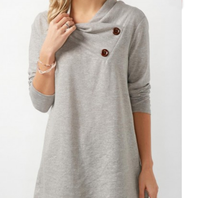 China Supplier New Design Fashion Grey Ladies Sweatshirts