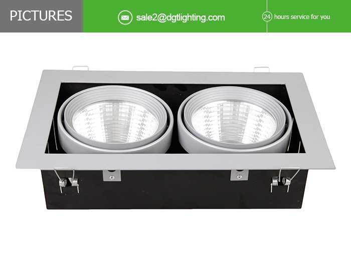 High Quality 4800lm 2*30W LED AR111 Recessed Grille Light