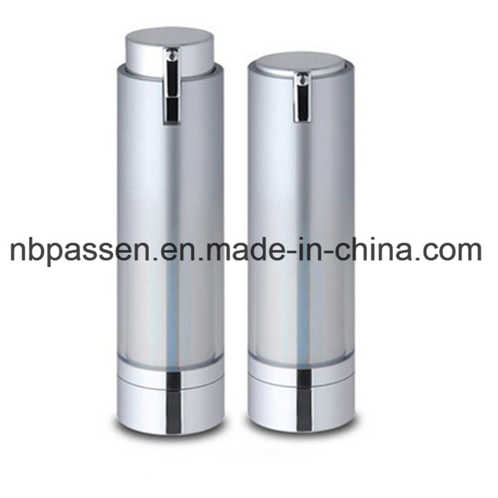 15ml 30ml 50ml Silver Acrylic Cosmetic Airless Pump Bottle