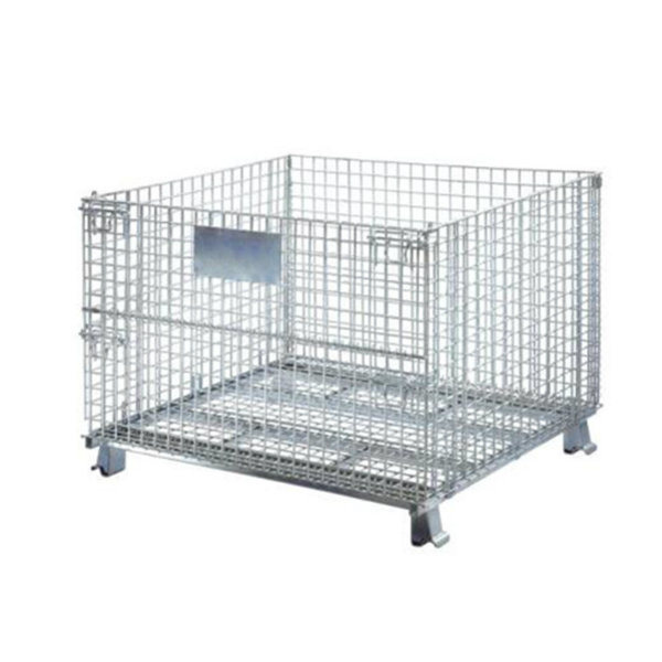 Warehouse Storage Equipment Wire Mesh Folding Storage Cage