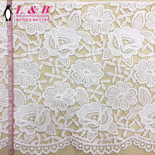 Embroidered Wide Floral Lace Trim