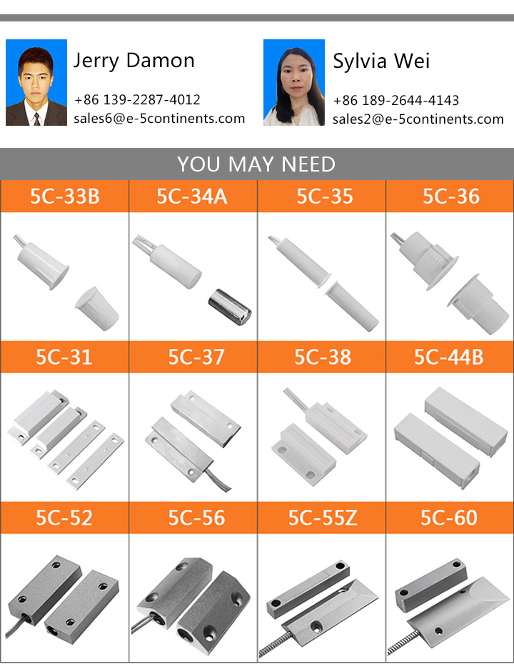 E-5continents 3/8 inch Terminal Type Door Magnetic Contacts 5C-33T