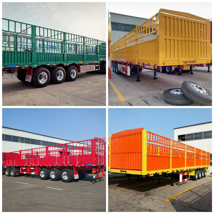 New Design China Made 3 Axle Stake/Fence Semi Trailer Truck Bulk Cargo/Container Transport